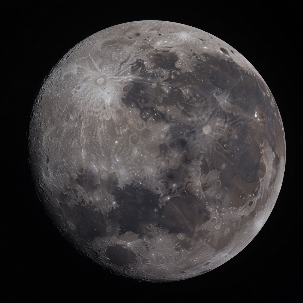 The Moon from space, beside Earth.